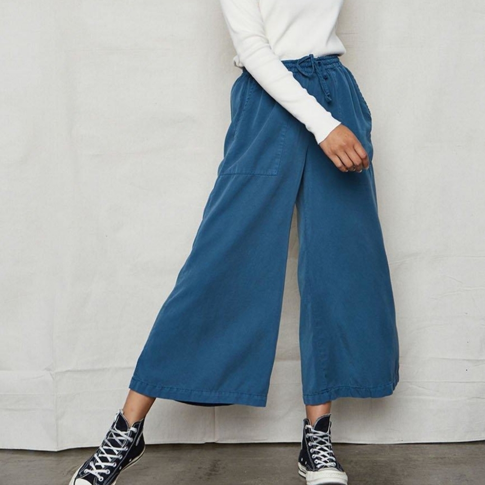 Back Beat Co Tencel Easy Pants size M, color Ocean